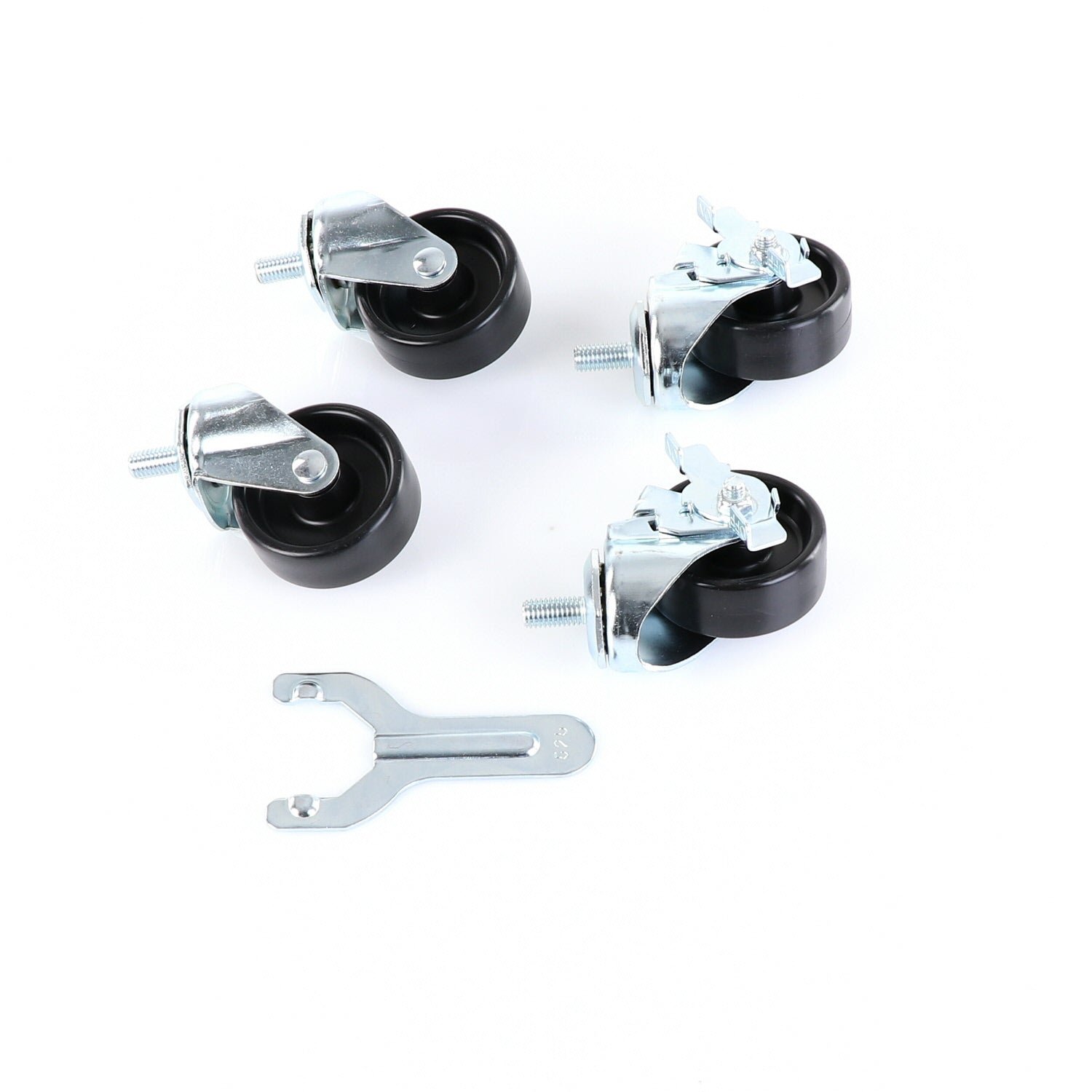 True 883720 OEM Castor - Castor 3" Stem Set/4 - 1/2" 2)830287/2)830286 Blk