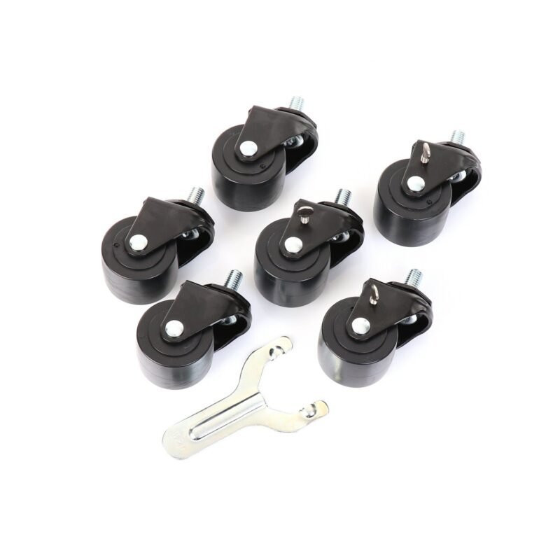 True 830276 OEM Castor - Castor 2-1/2" Stem Set/6 1/2 Blk 3)Locking/3)Non-Locking