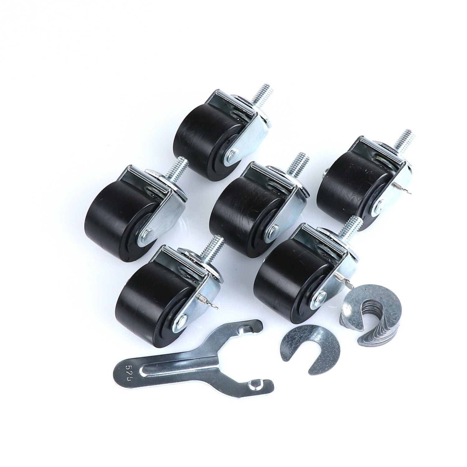 True 830281 OEM Castor - Castor 2-1/2" Stem Set/6 1/2 Silver 3)Locking/3)Non-Locking
