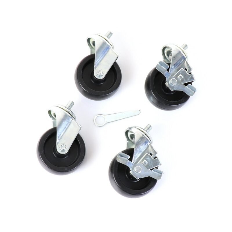 True 830277 OEM Castor - Castor 4" Stem Set/4 5"H Slvr 2X 830224, 2X830225, 844505