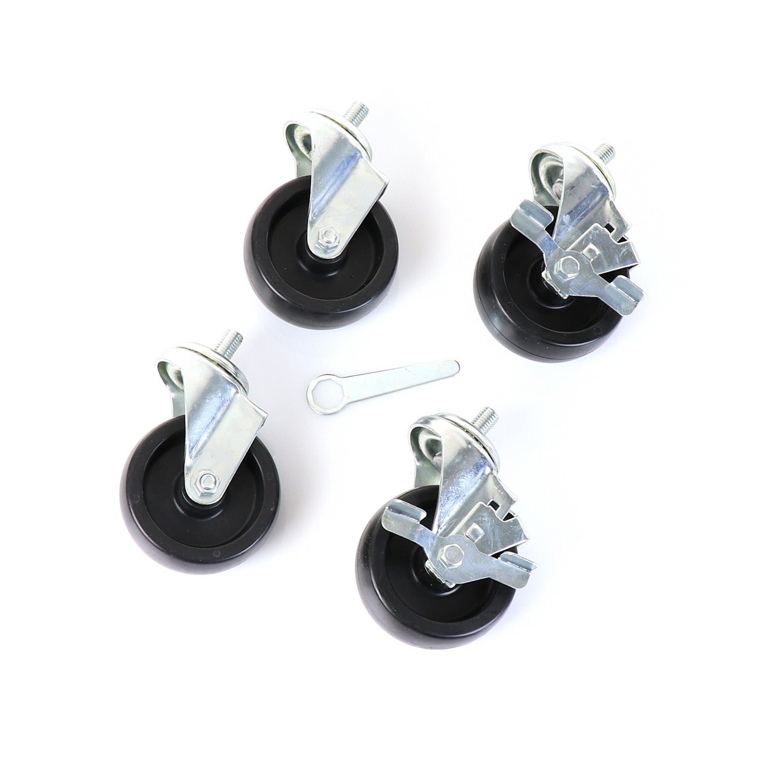 True 830277 OEM Castor - Castor 4" Stem Set/4 5"H Slvr 2X 830224, 2X830225, 844505