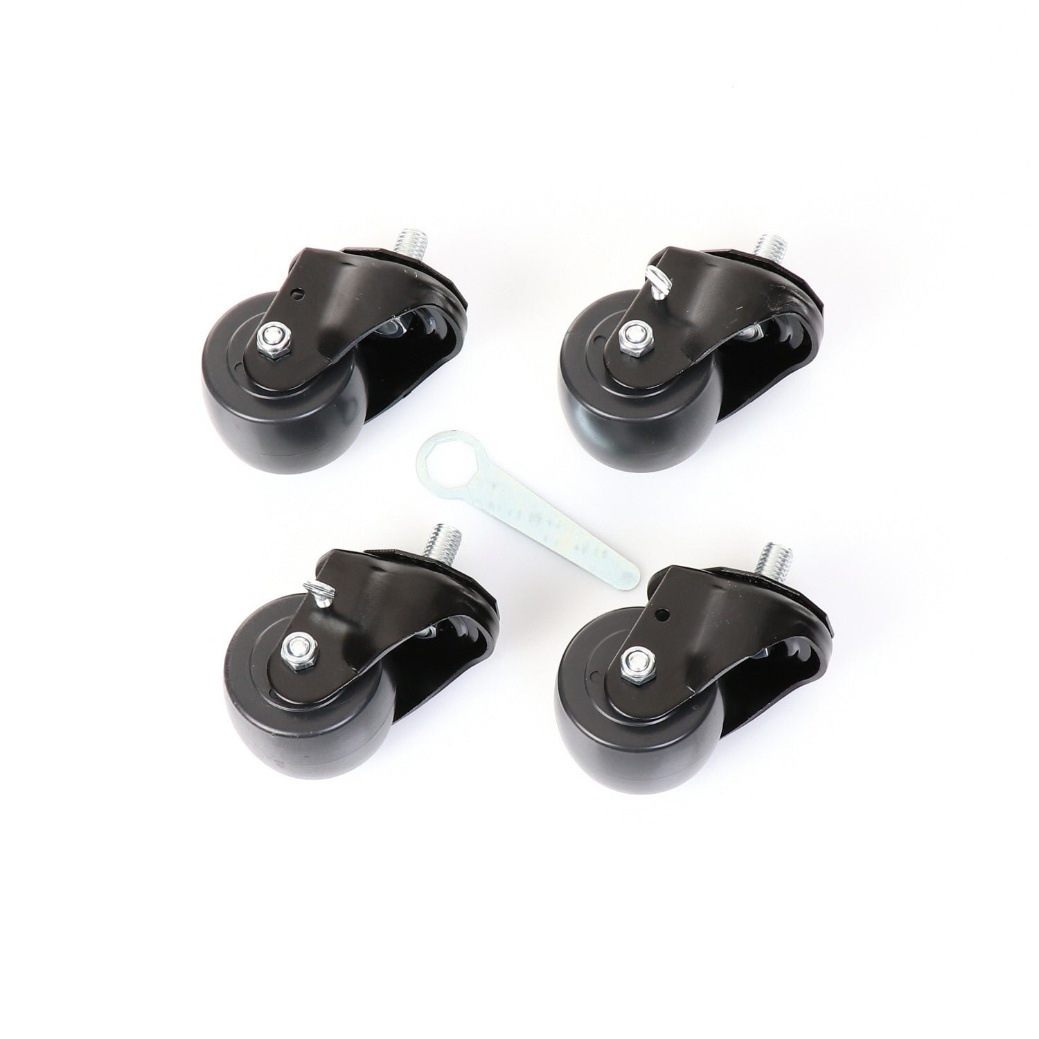 True 830275 OEM Castor - Castor 2-1/2" Stem Set/4 1/2" Blk 2)Locking/2)Non Locking