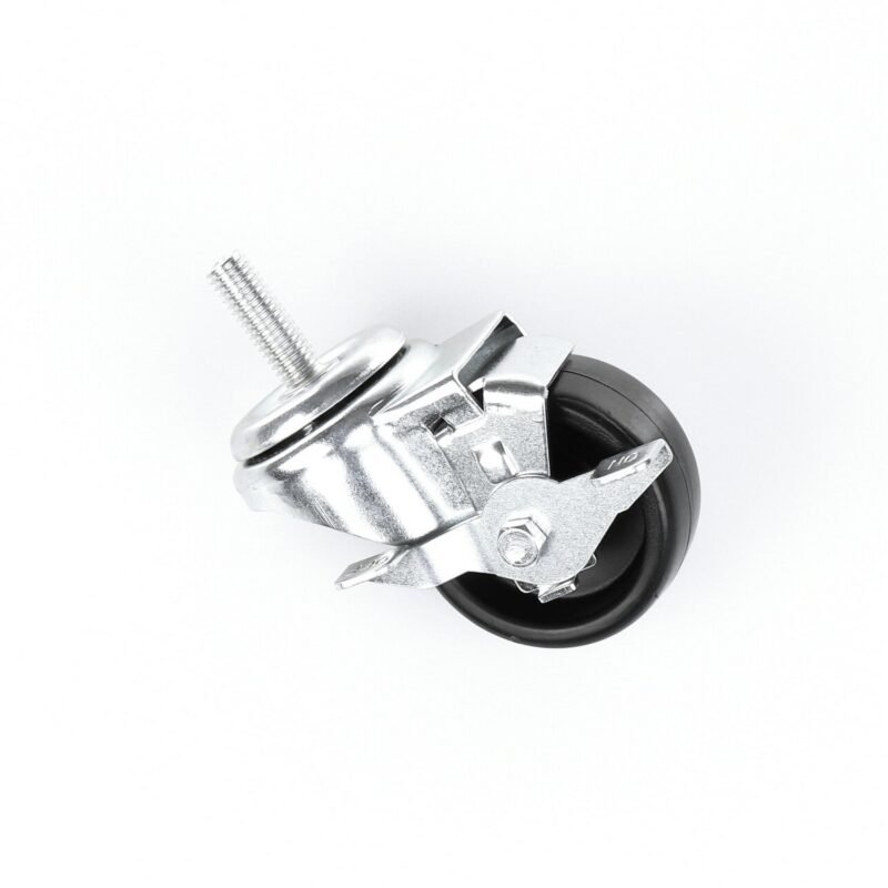 True 830287 OEM Castor - Castor 3" Stem Blk G427-3 W/ Brake Raises Cabinet Approximately 4"