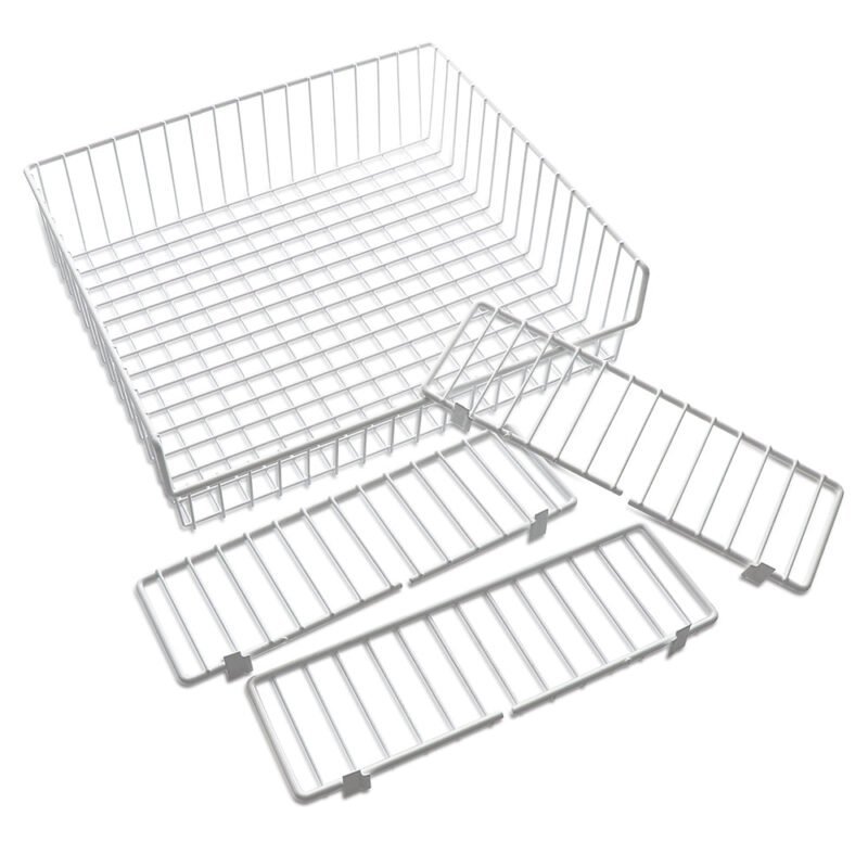 True 832056 OEM Shelving - NOVELTY BASKET ASM SMALL WHT 19 1/4" x 16 7/8" W/3 DIVIDERS