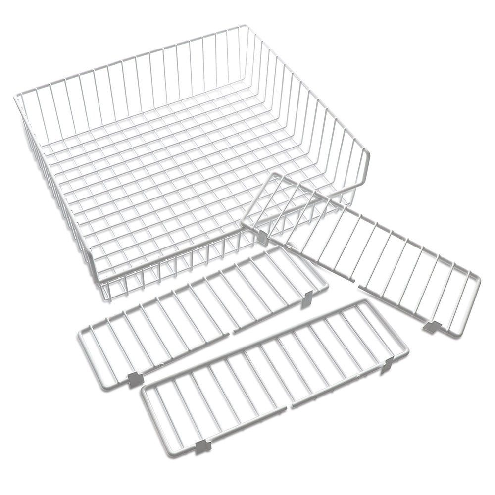 True 832056 OEM Shelving - NOVELTY BASKET ASM SMALL WHT 19 1/4" x 16 7/8" W/3 DIVIDERS