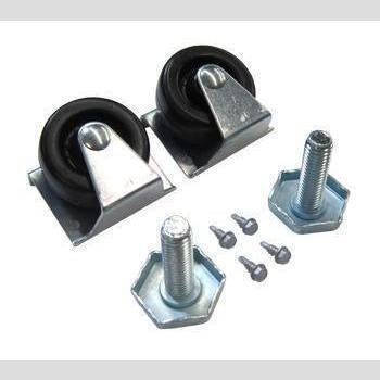 True 929654 OEM Castor - Castor Kit 2" W/ (2)7/8" Stem 2)1/2" Leg Levelers Silver